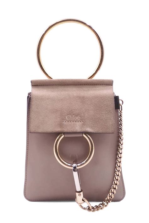 chloe faye bracelet motty gray|Authentic Chloe Faye Small Bracelet Bag Motty Grey .